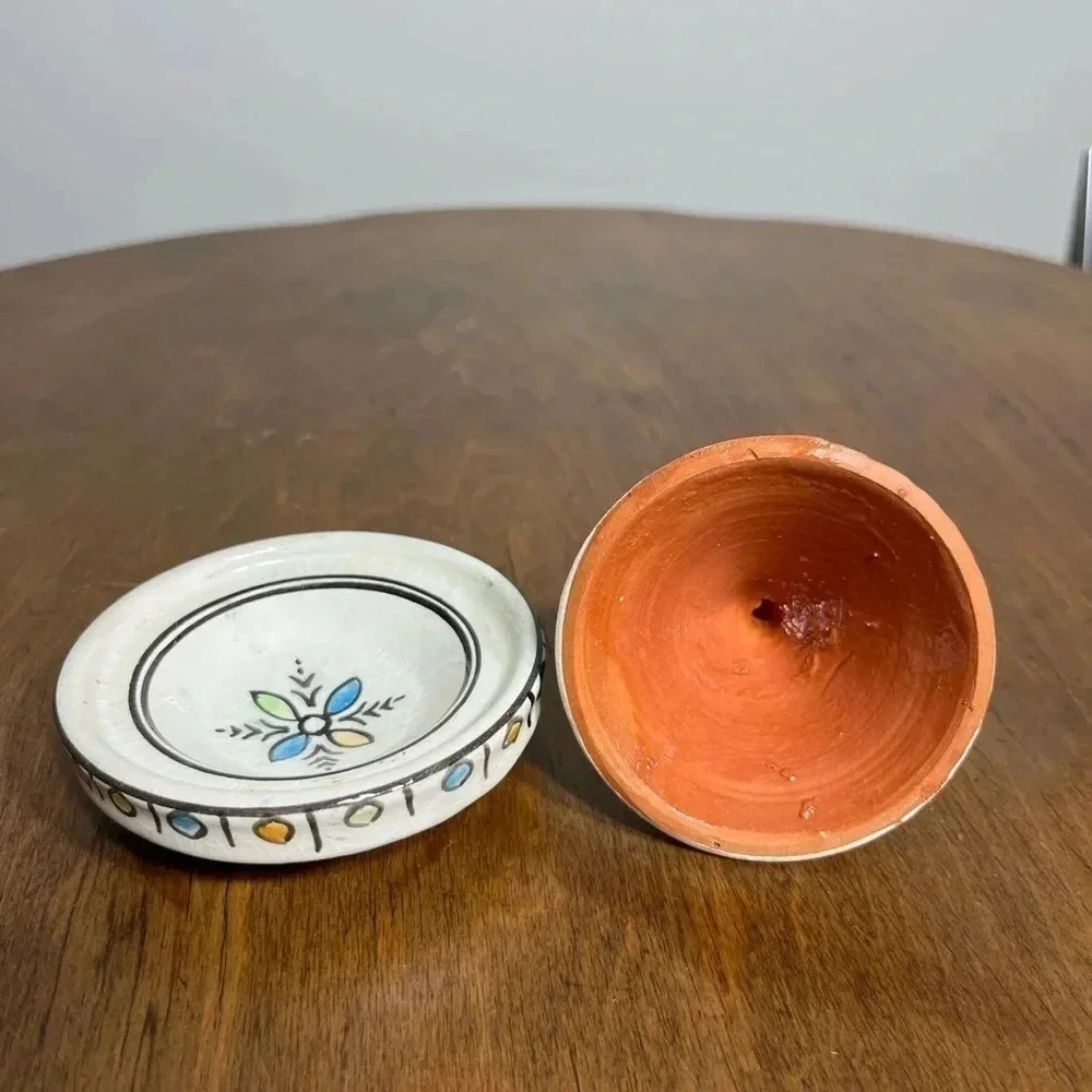 Moroccan stoneware tagine handmade and hand painted. Signed‎ - Picture 4 of 7